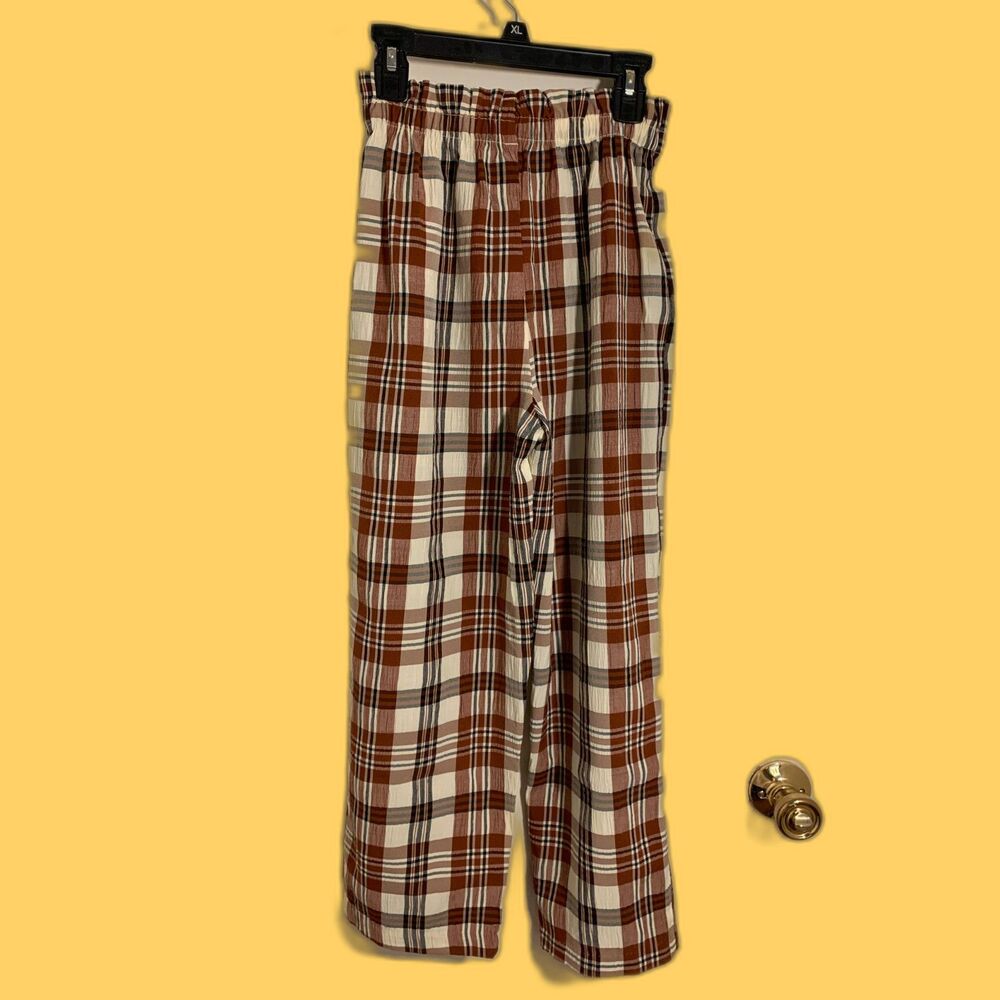 Hart Street Women’s Plaid Pants Size 10 Polyester/Rayon Plaid  – Made in USA